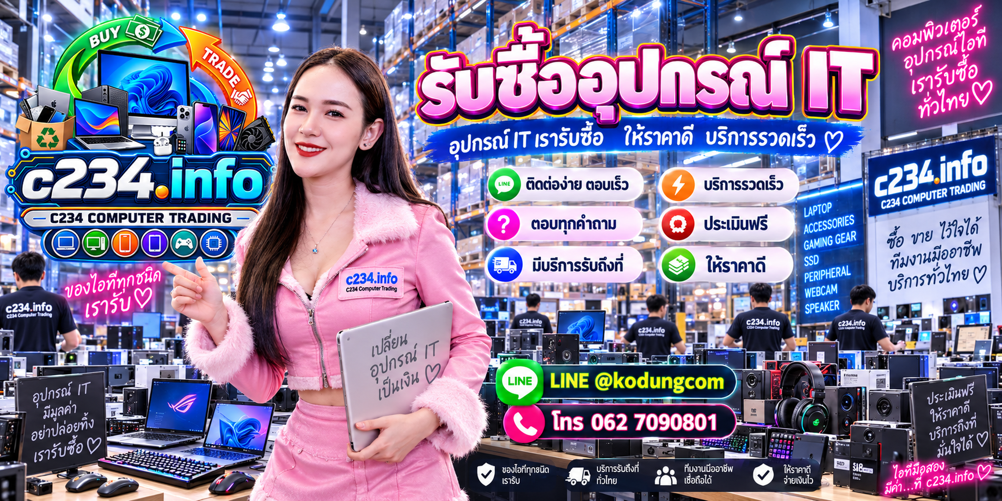 C234 Computer Trading รับซื้ออุปกรณ์ IT และอุปกรณ์ไอทีหลายประเภท