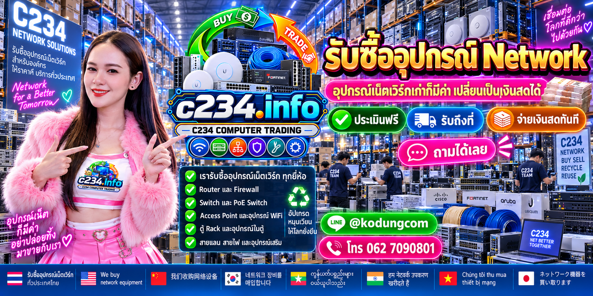 C234 Computer Trading รับซื้อ ขาย และจำหน่ายอุปกรณ์ Network มือสอง เก่า เสีย ตกรุ่น