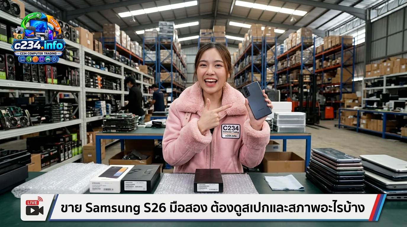 ขาย samsung s26 มือสอง ต้องดูสเปกและสภาพอะไรบ้าง เพื่อตั้งราคาให้คุ้มค่าและปลอดภัย